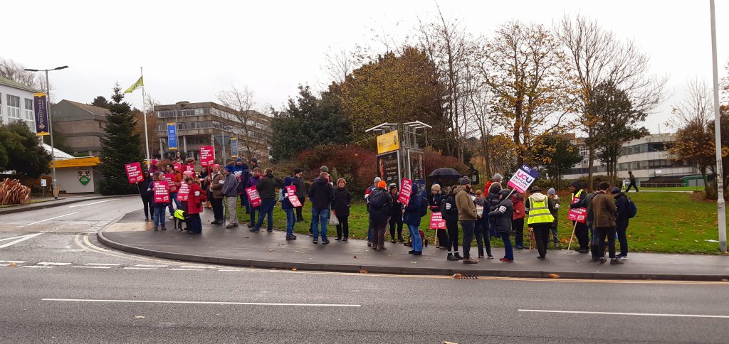 UCU Aberystwyth picket